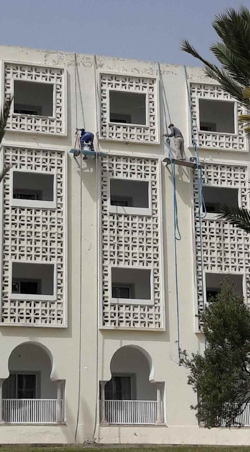 Travaux acrobatiques cordistes alpinistes Tunisie